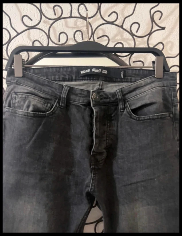 Jean súper skinny gris antracita Denim Co algodón elástico W32 L30 hombre XL – photo 2